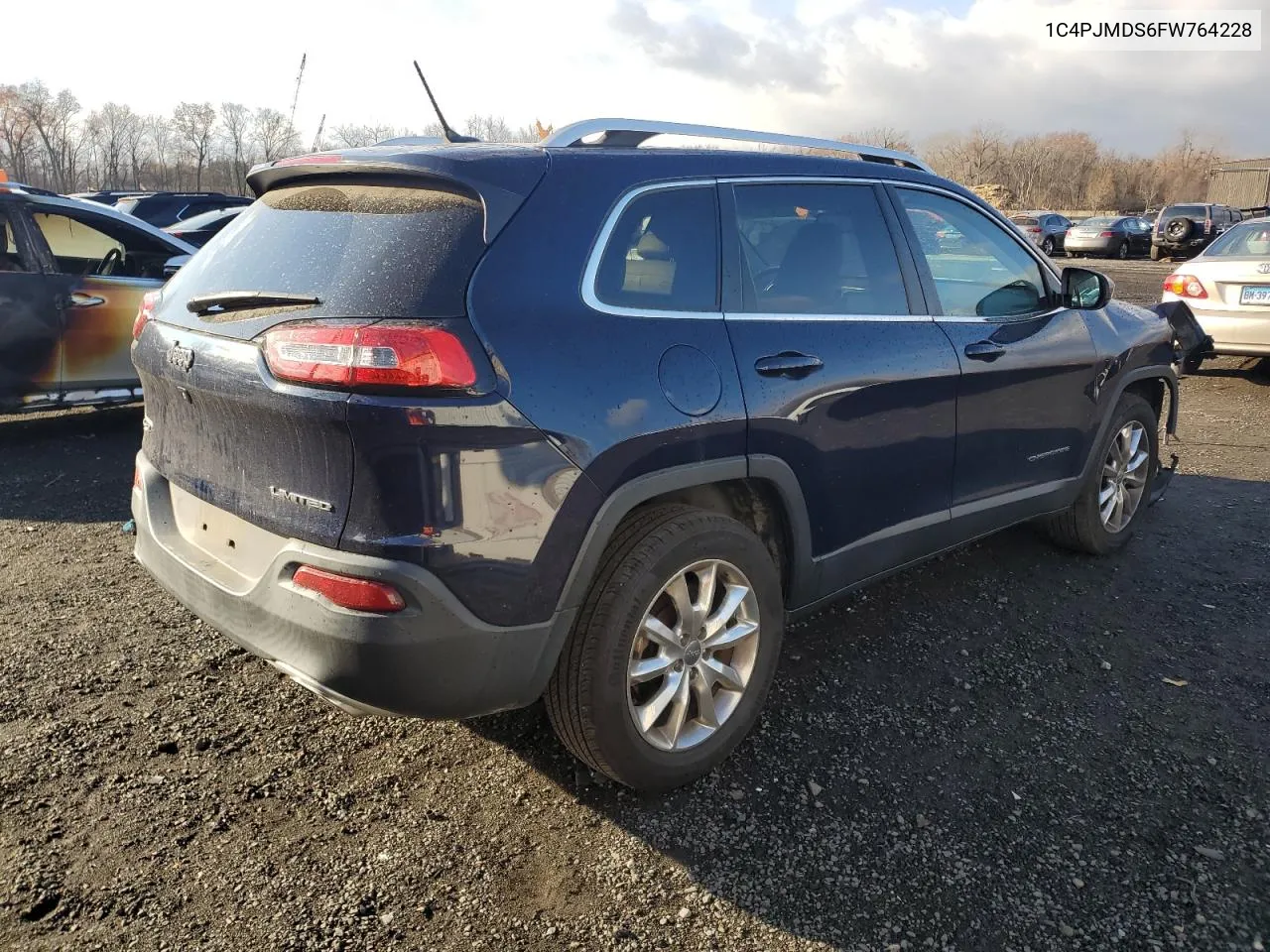 2015 Jeep Cherokee Limited VIN: 1C4PJMDS6FW764228 Lot: 79937654