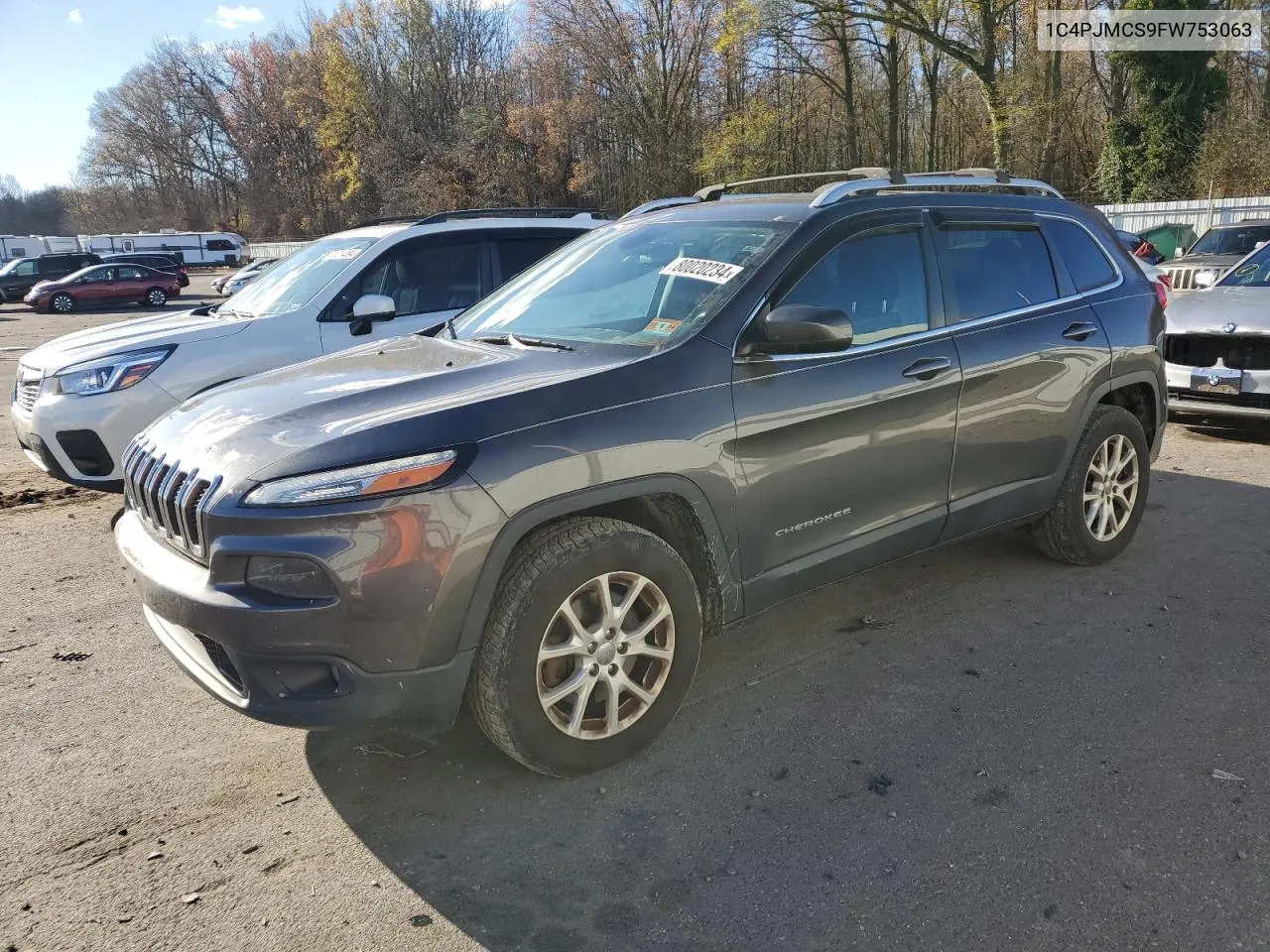 2015 Jeep Cherokee Latitude VIN: 1C4PJMCS9FW753063 Lot: 80020234