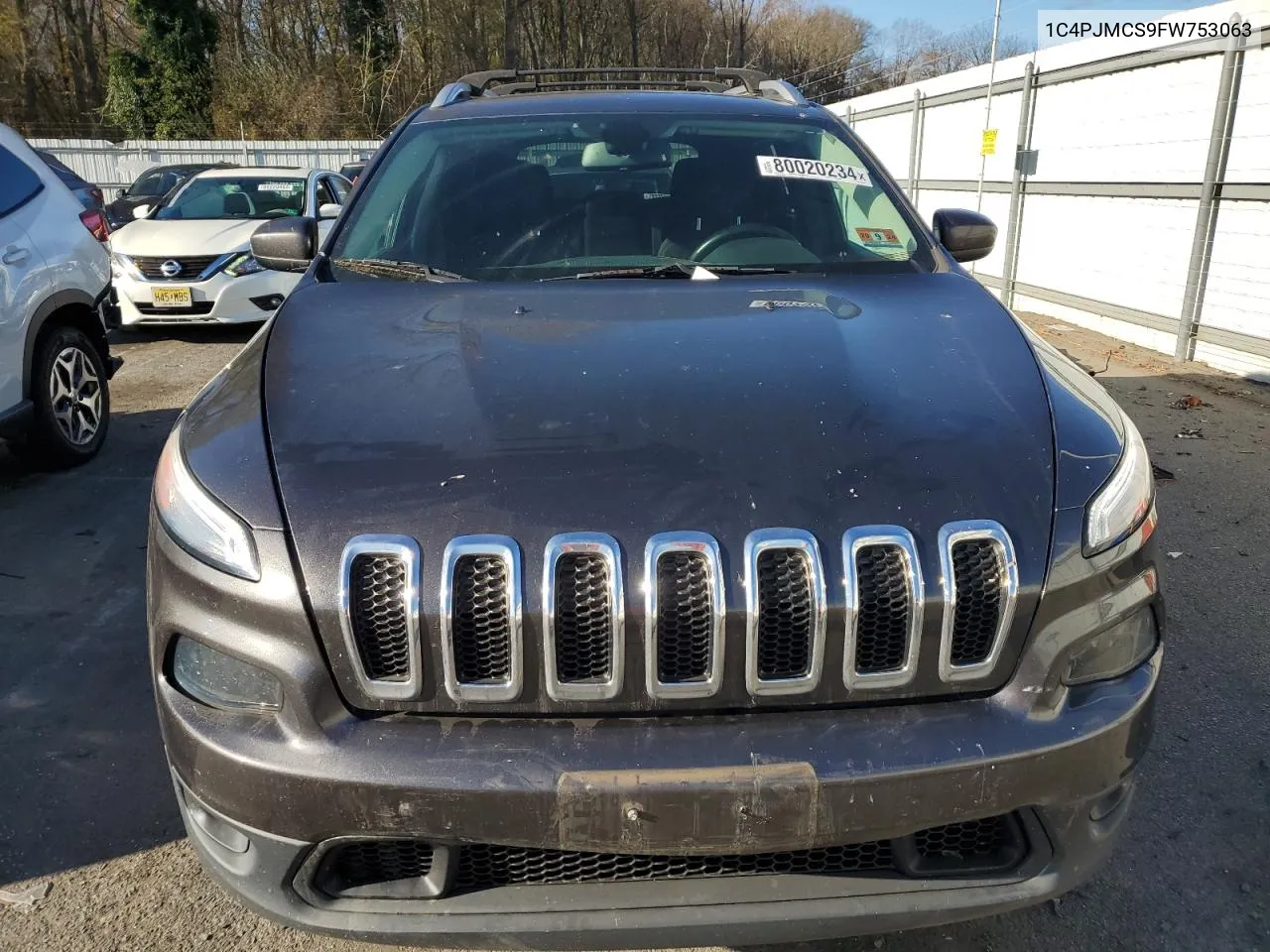 2015 Jeep Cherokee Latitude VIN: 1C4PJMCS9FW753063 Lot: 80020234