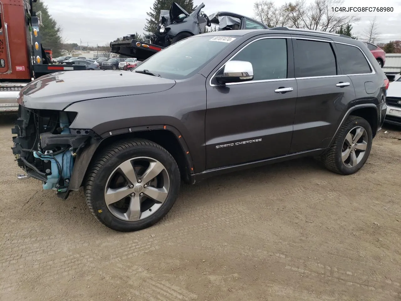 2015 Jeep Grand Cherokee Overland VIN: 1C4RJFCG8FC768980 Lot: 80107474