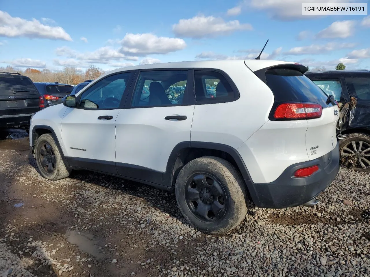 2015 Jeep Cherokee Sport VIN: 1C4PJMAB5FW716191 Lot: 80317384