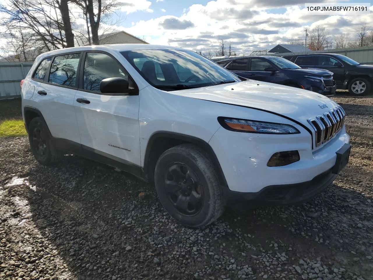 2015 Jeep Cherokee Sport VIN: 1C4PJMAB5FW716191 Lot: 80317384