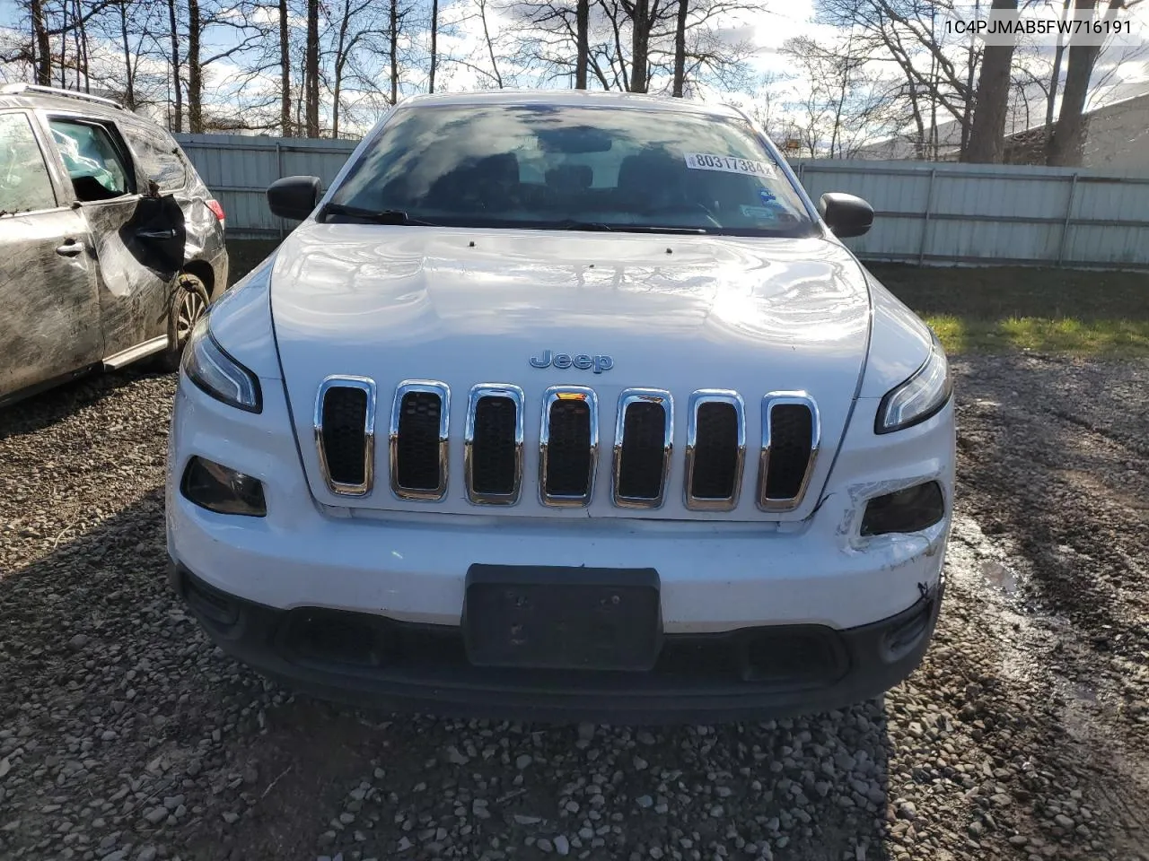 2015 Jeep Cherokee Sport VIN: 1C4PJMAB5FW716191 Lot: 80317384