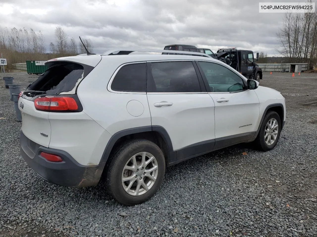 2015 Jeep Cherokee Latitude VIN: 1C4PJMCB2FW594225 Lot: 80424404