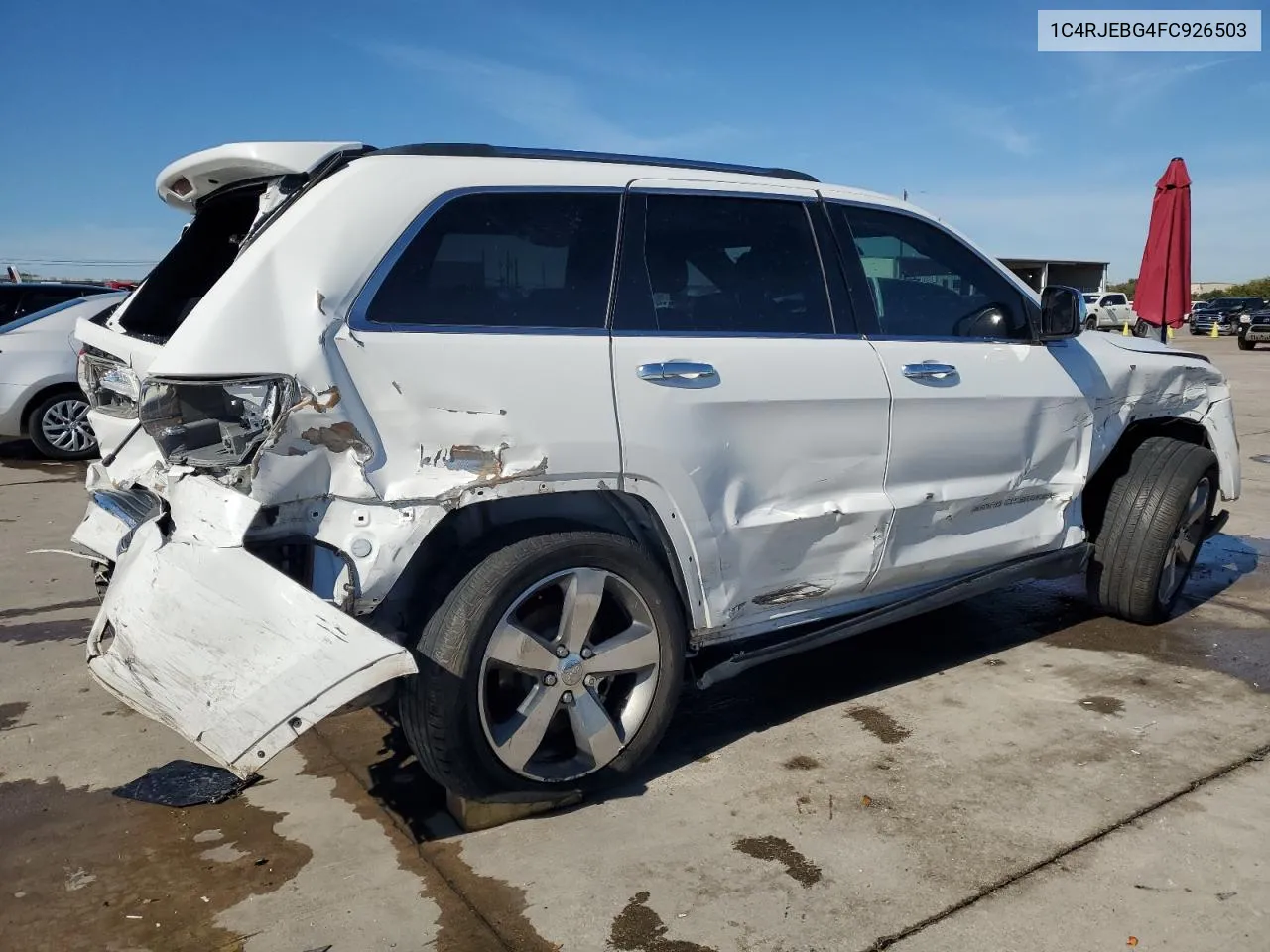 2015 Jeep Grand Cherokee Limited VIN: 1C4RJEBG4FC926503 Lot: 80502214