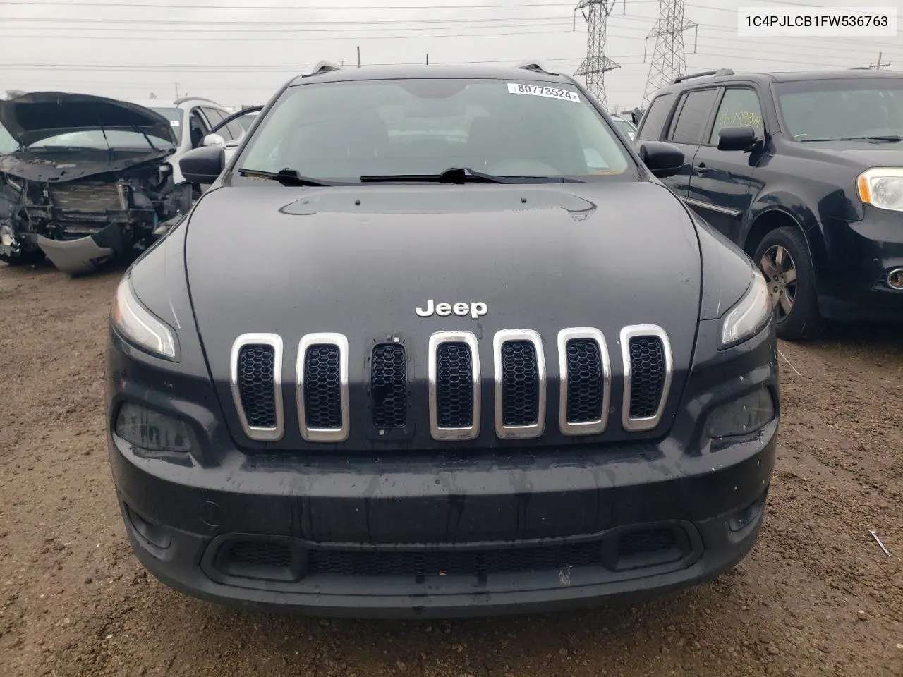 2015 Jeep Cherokee Latitude VIN: 1C4PJLCB1FW536763 Lot: 80773524