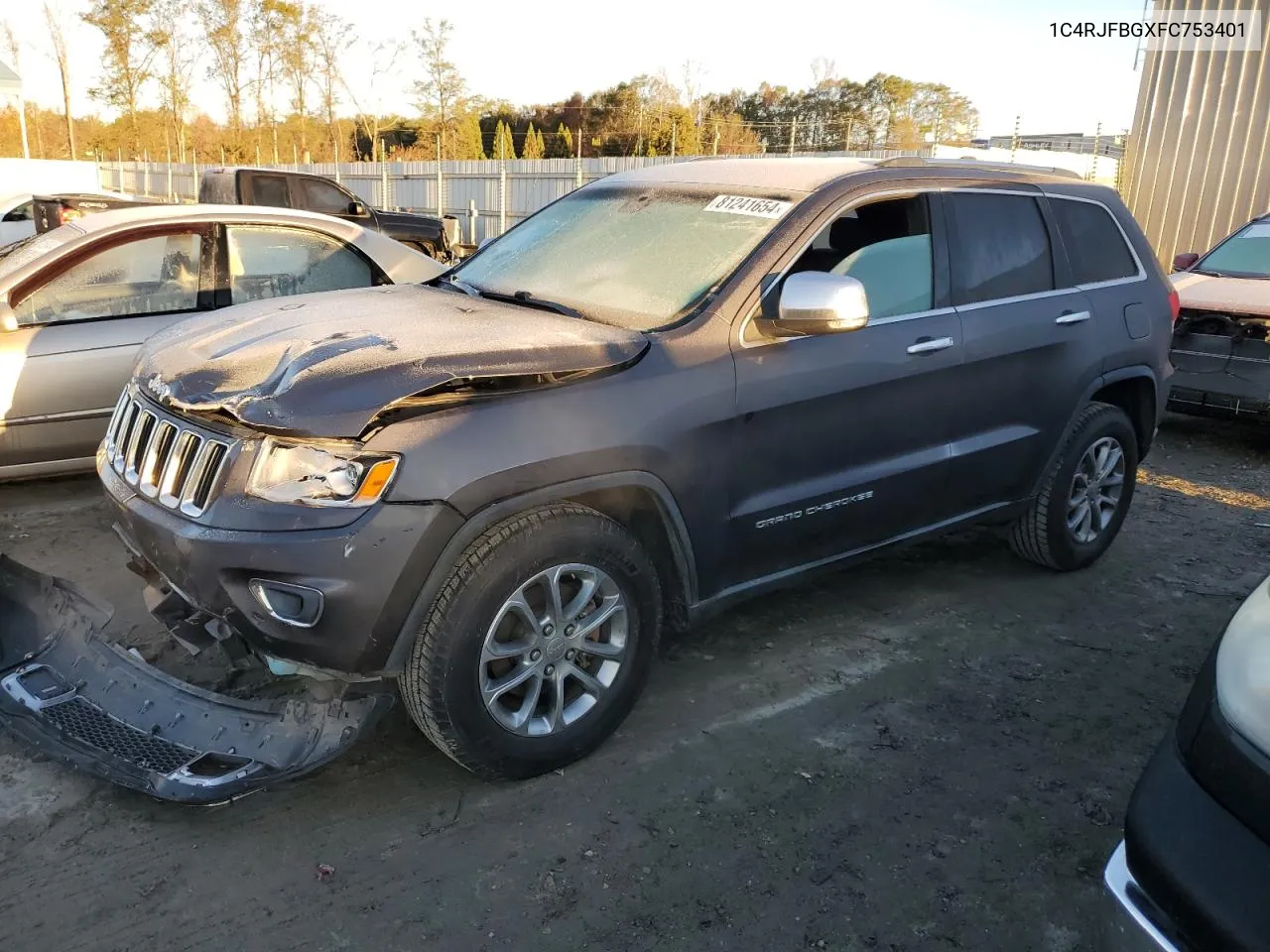 2015 Jeep Grand Cherokee Limited VIN: 1C4RJFBGXFC753401 Lot: 81241654