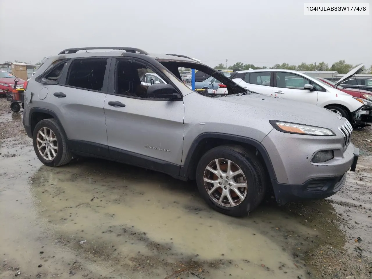 2016 Jeep Cherokee Sport VIN: 1C4PJLAB8GW177478 Lot: 50817294