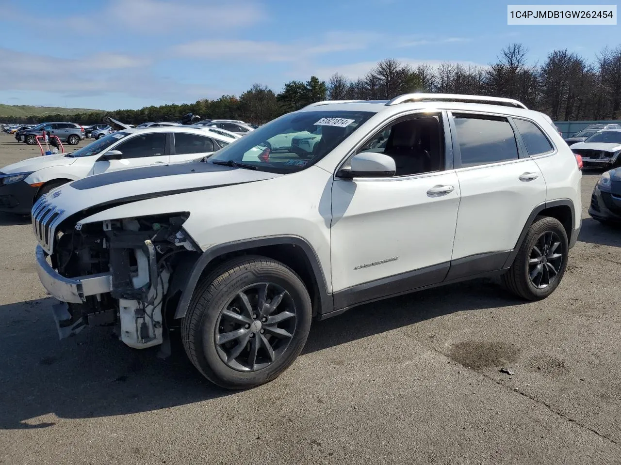 2016 Jeep Cherokee Limited VIN: 1C4PJMDB1GW262454 Lot: 51821814