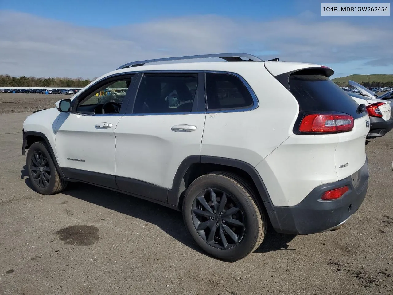 2016 Jeep Cherokee Limited VIN: 1C4PJMDB1GW262454 Lot: 51821814