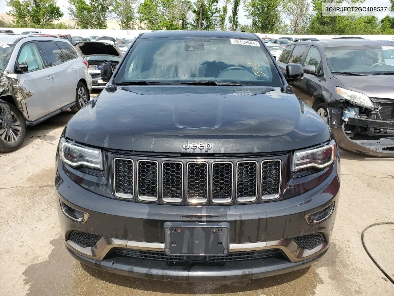 1C4RJFCT2GC408537 2016 Jeep Grand Cherokee Overland