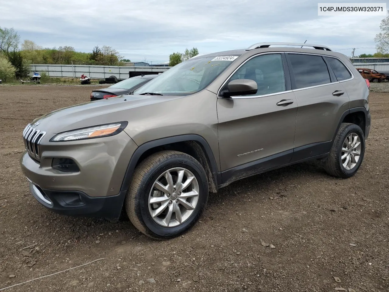 2016 Jeep Cherokee Limited VIN: 1C4PJMDS3GW320371 Lot: 53234924