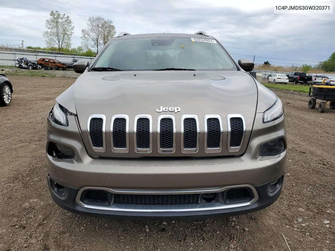 2016 Jeep Cherokee Limited VIN: 1C4PJMDS3GW320371 Lot: 53234924