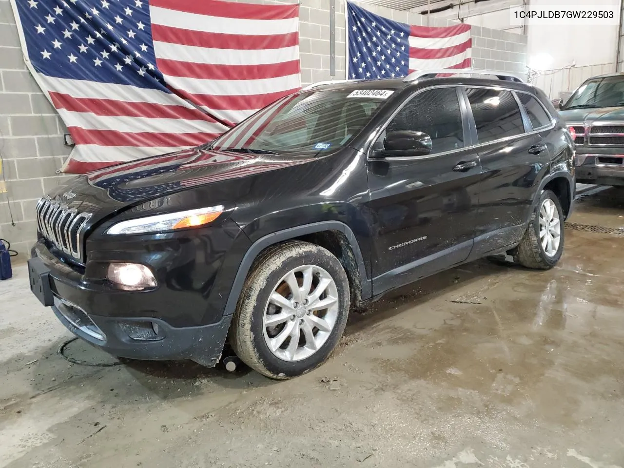 2016 Jeep Cherokee Limited VIN: 1C4PJLDB7GW229503 Lot: 53402464