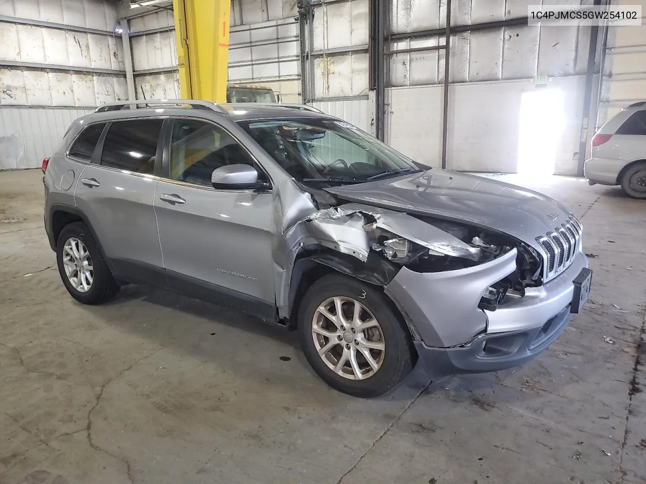 2016 Jeep Cherokee Latitude VIN: 1C4PJMCS5GW254102 Lot: 54249024