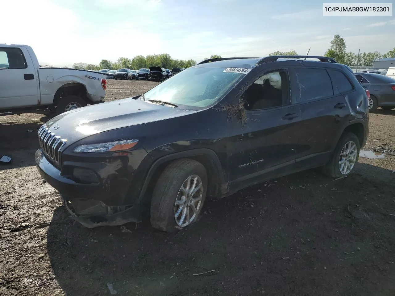 2016 Jeep Cherokee Sport VIN: 1C4PJMAB8GW182301 Lot: 54384994