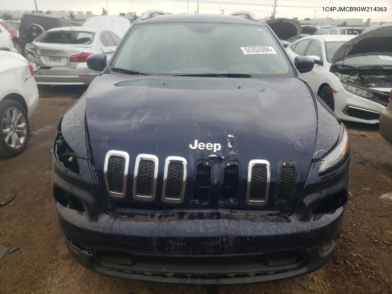 2016 Jeep Cherokee Latitude VIN: 1C4PJMCB9GW214363 Lot: 55352694