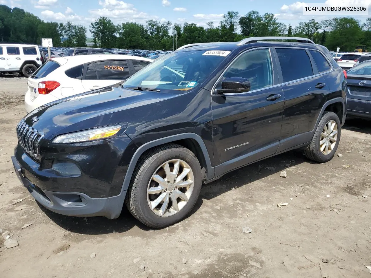 2016 Jeep Cherokee Limited VIN: 1C4PJMDB0GW326306 Lot: 55738004