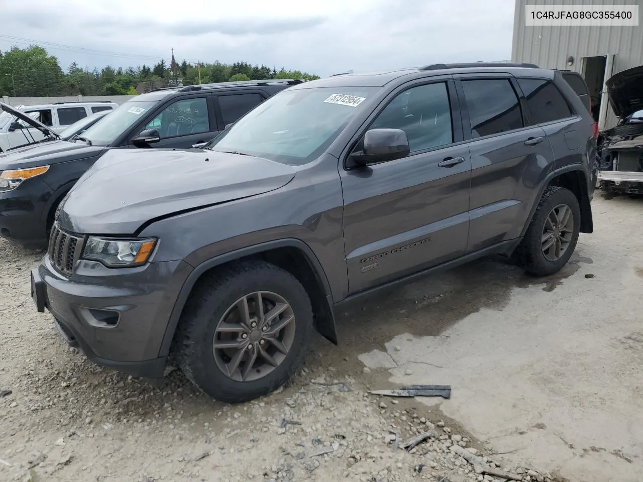 2016 Jeep Grand Cherokee Laredo VIN: 1C4RJFAG8GC355400 Lot: 57312954