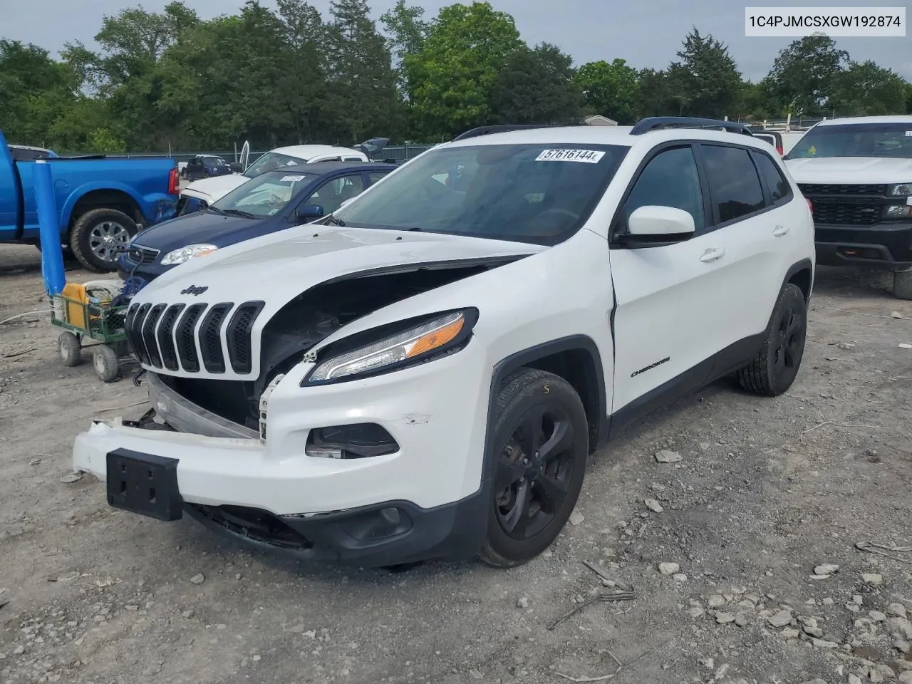 2016 Jeep Cherokee Latitude VIN: 1C4PJMCSXGW192874 Lot: 57616144