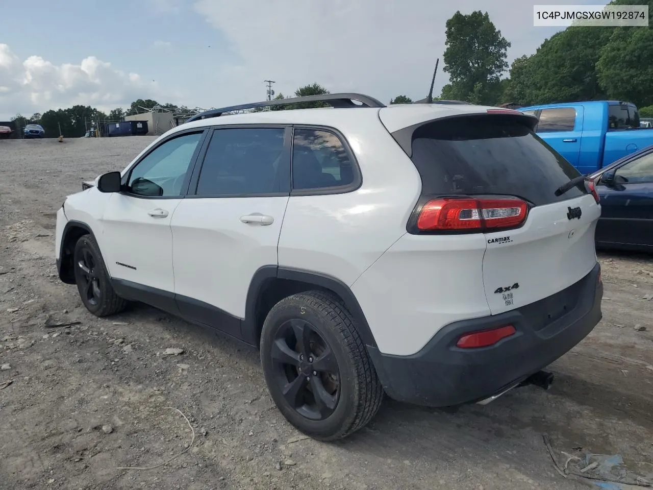 2016 Jeep Cherokee Latitude VIN: 1C4PJMCSXGW192874 Lot: 57616144