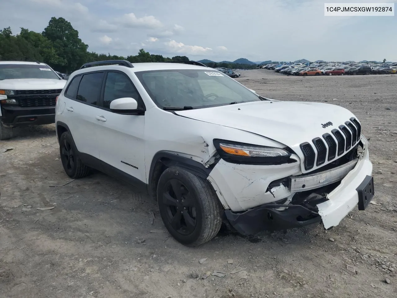 2016 Jeep Cherokee Latitude VIN: 1C4PJMCSXGW192874 Lot: 57616144