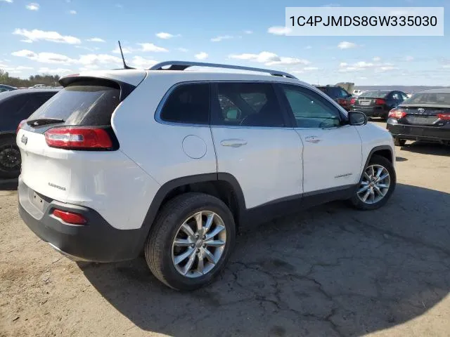 2016 Jeep Cherokee Limited VIN: 1C4PJMDS8GW335030 Lot: 58139634