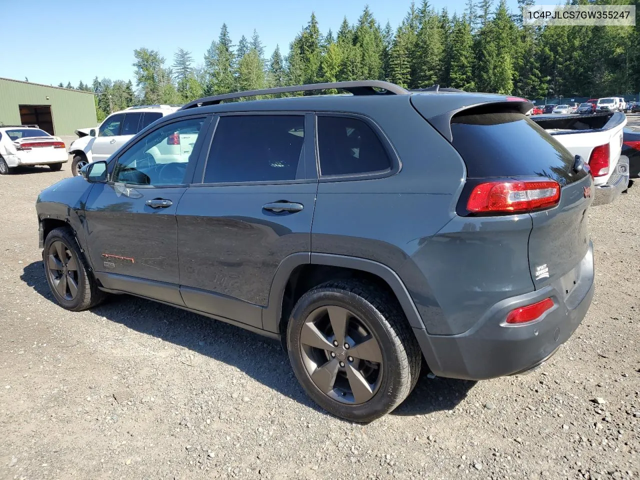 2016 Jeep Cherokee Latitude VIN: 1C4PJLCS7GW355247 Lot: 59858604