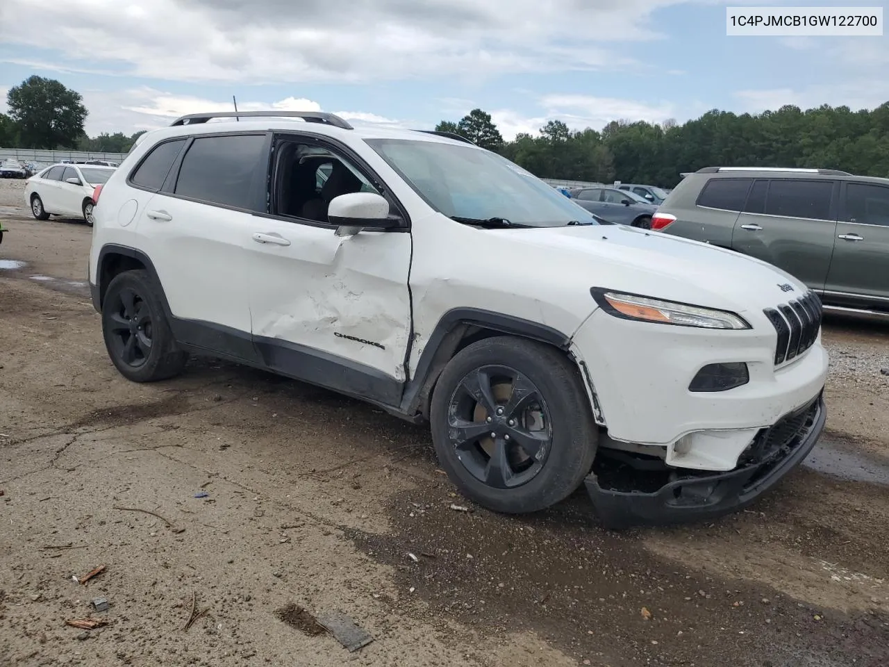 2016 Jeep Cherokee Latitude VIN: 1C4PJMCB1GW122700 Lot: 61076964