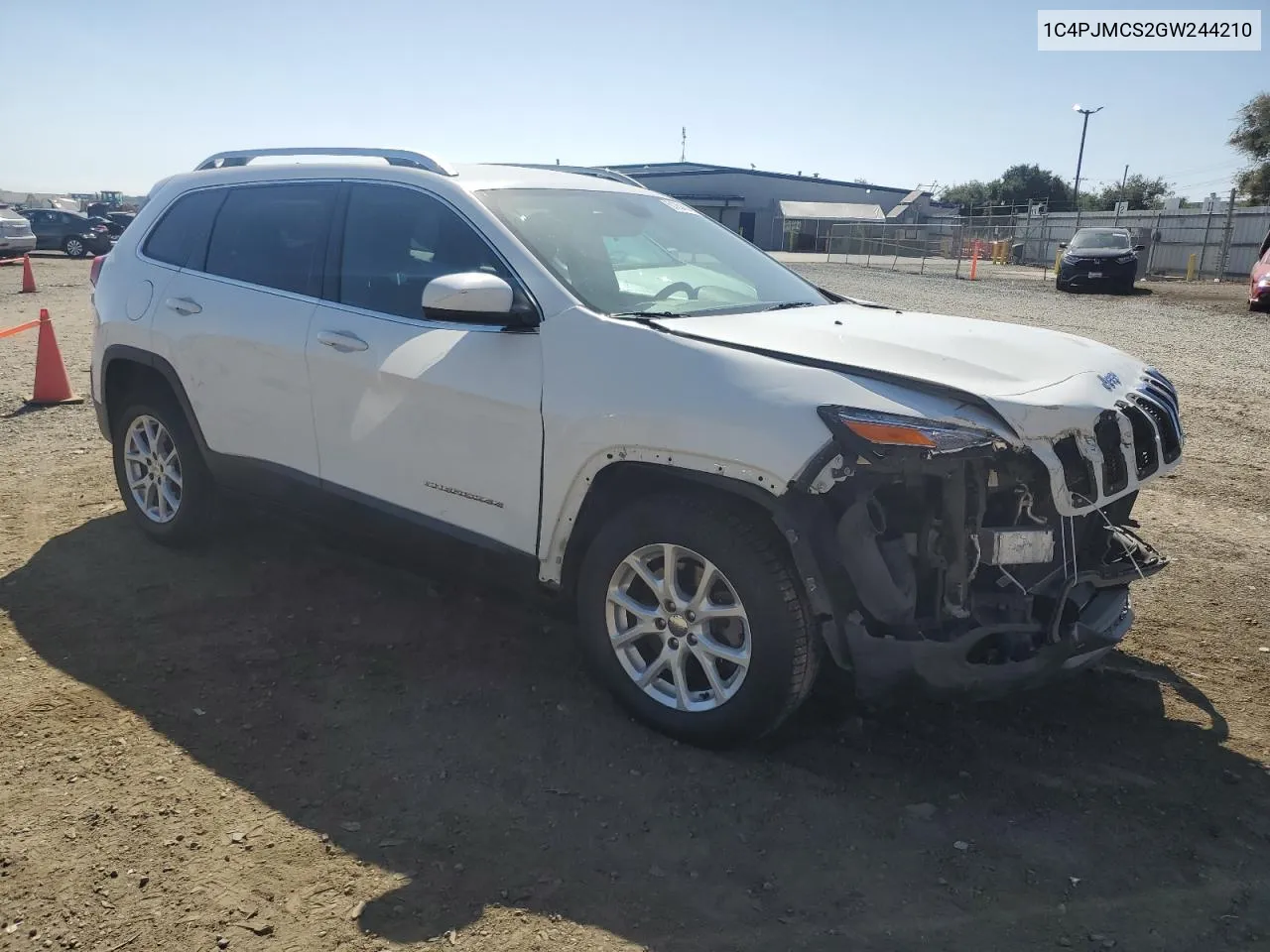 2016 Jeep Cherokee Latitude VIN: 1C4PJMCS2GW244210 Lot: 61254374