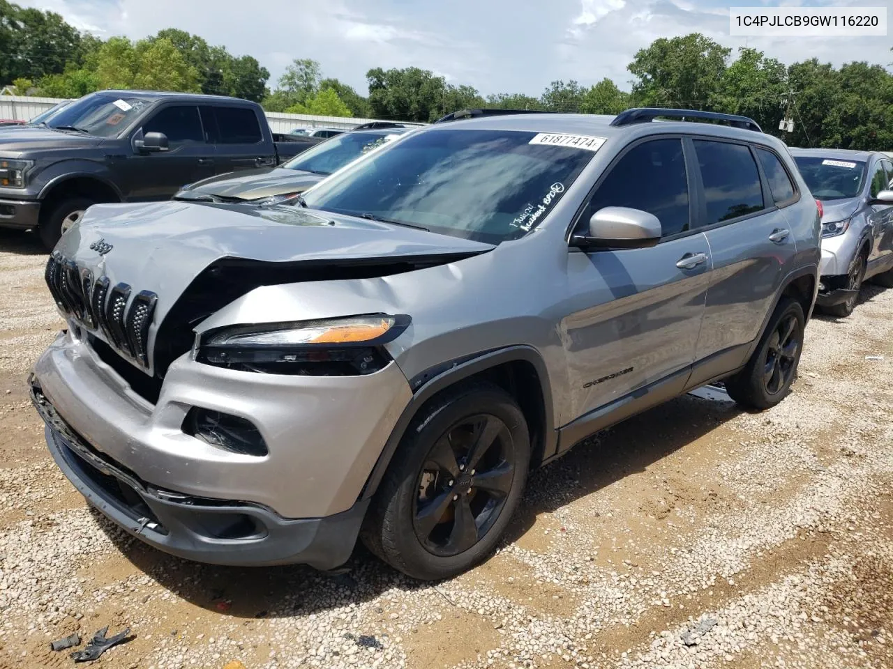 2016 Jeep Cherokee Latitude VIN: 1C4PJLCB9GW116220 Lot: 61877474