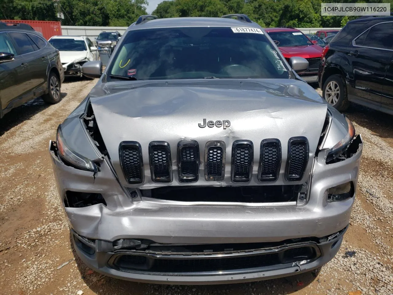 2016 Jeep Cherokee Latitude VIN: 1C4PJLCB9GW116220 Lot: 61877474