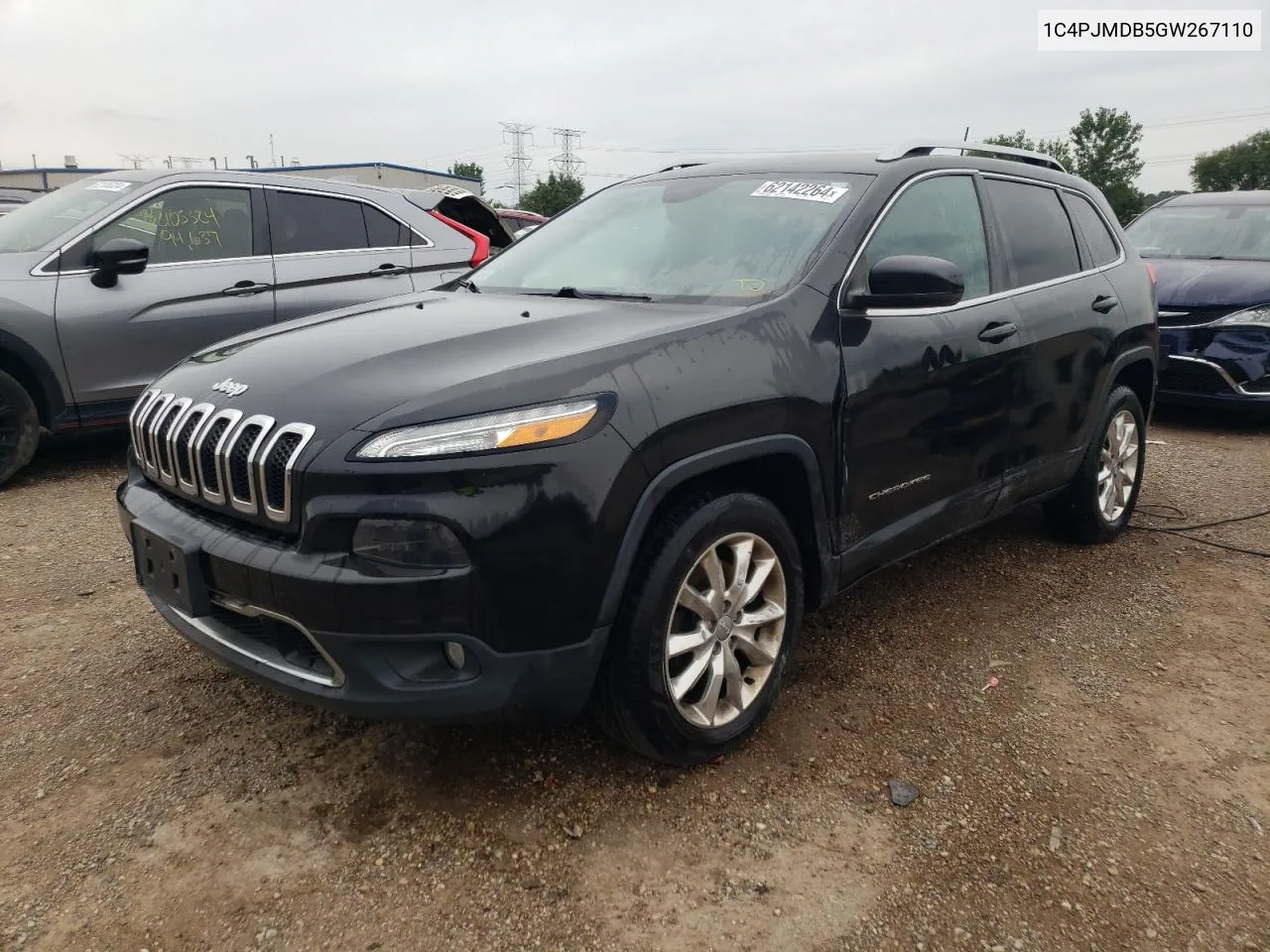 2016 Jeep Cherokee Limited VIN: 1C4PJMDB5GW267110 Lot: 62142264