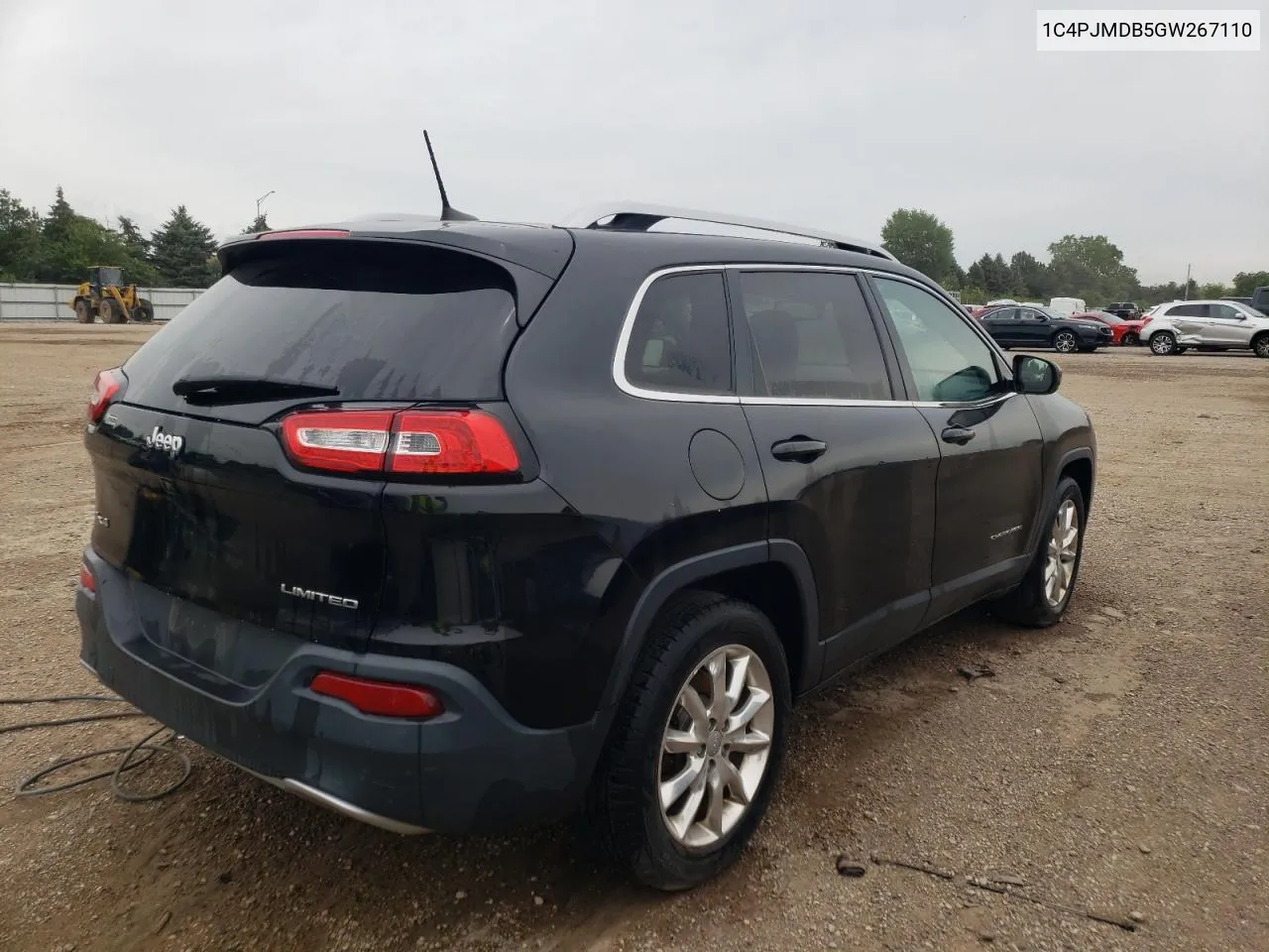 2016 Jeep Cherokee Limited VIN: 1C4PJMDB5GW267110 Lot: 62142264