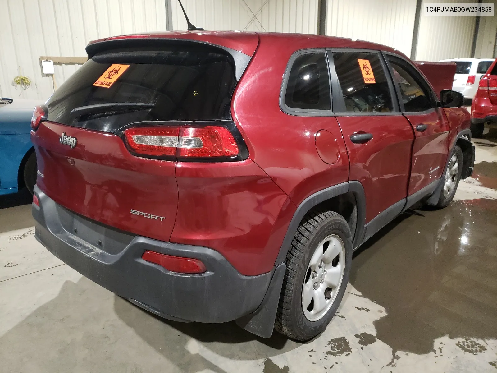 2016 Jeep Cherokee Sport VIN: 1C4PJMAB0GW234858 Lot: 64952762