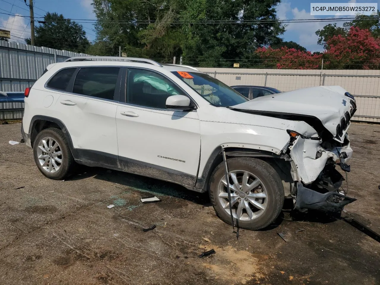 2016 Jeep Cherokee Limited VIN: 1C4PJMDB5GW253272 Lot: 66624154