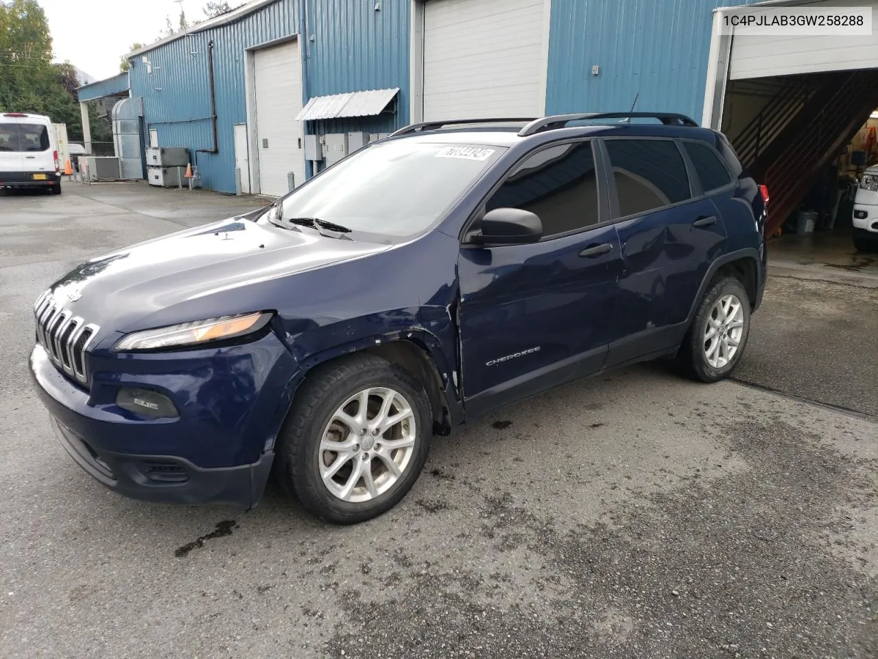 2016 Jeep Cherokee Sport VIN: 1C4PJLAB3GW258288 Lot: 67084424