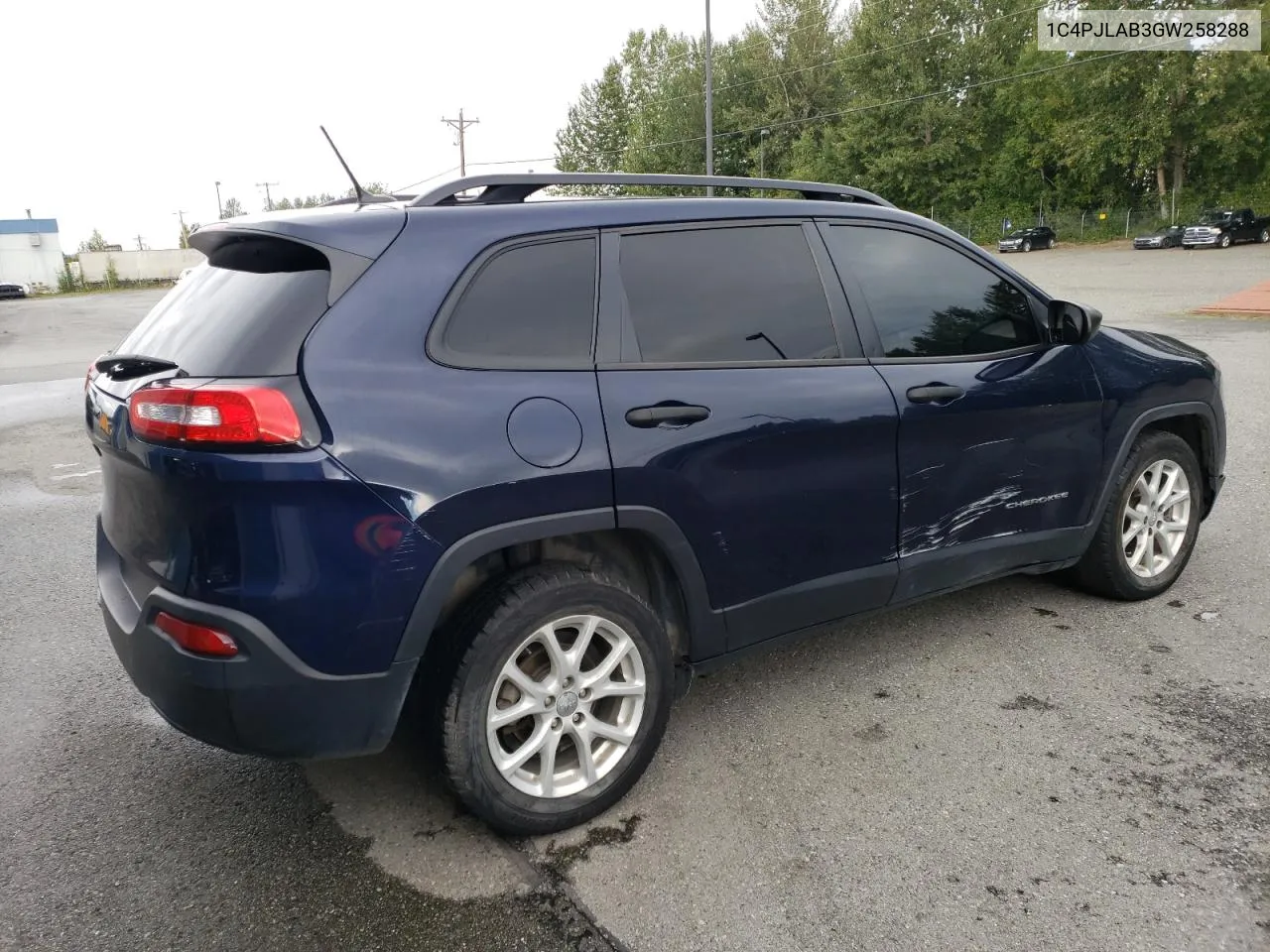 2016 Jeep Cherokee Sport VIN: 1C4PJLAB3GW258288 Lot: 67084424