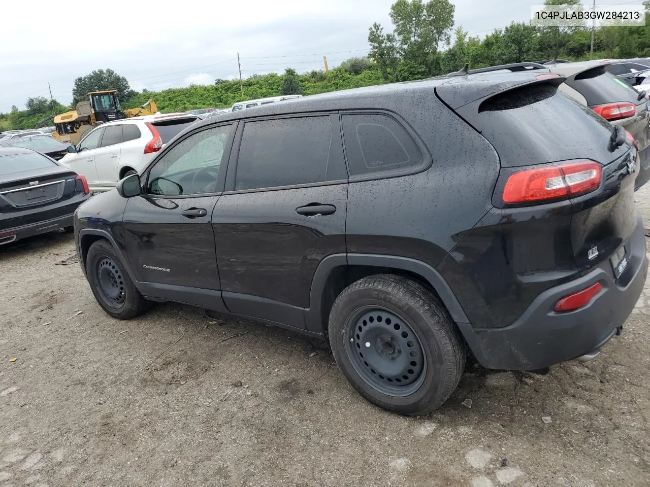 2016 Jeep Cherokee Sport VIN: 1C4PJLAB3GW284213 Lot: 67141614