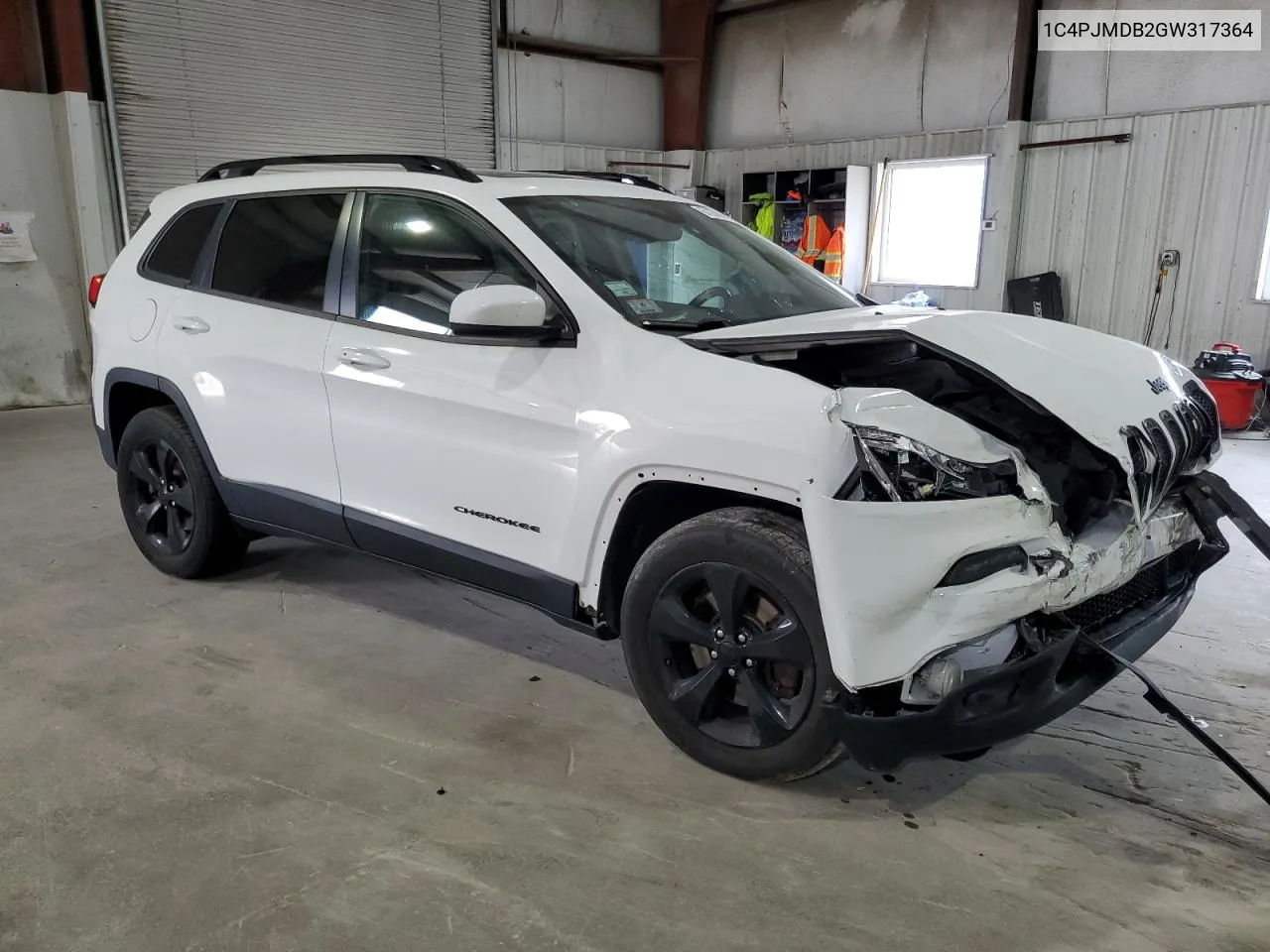 2016 Jeep Cherokee Limited VIN: 1C4PJMDB2GW317364 Lot: 67357814