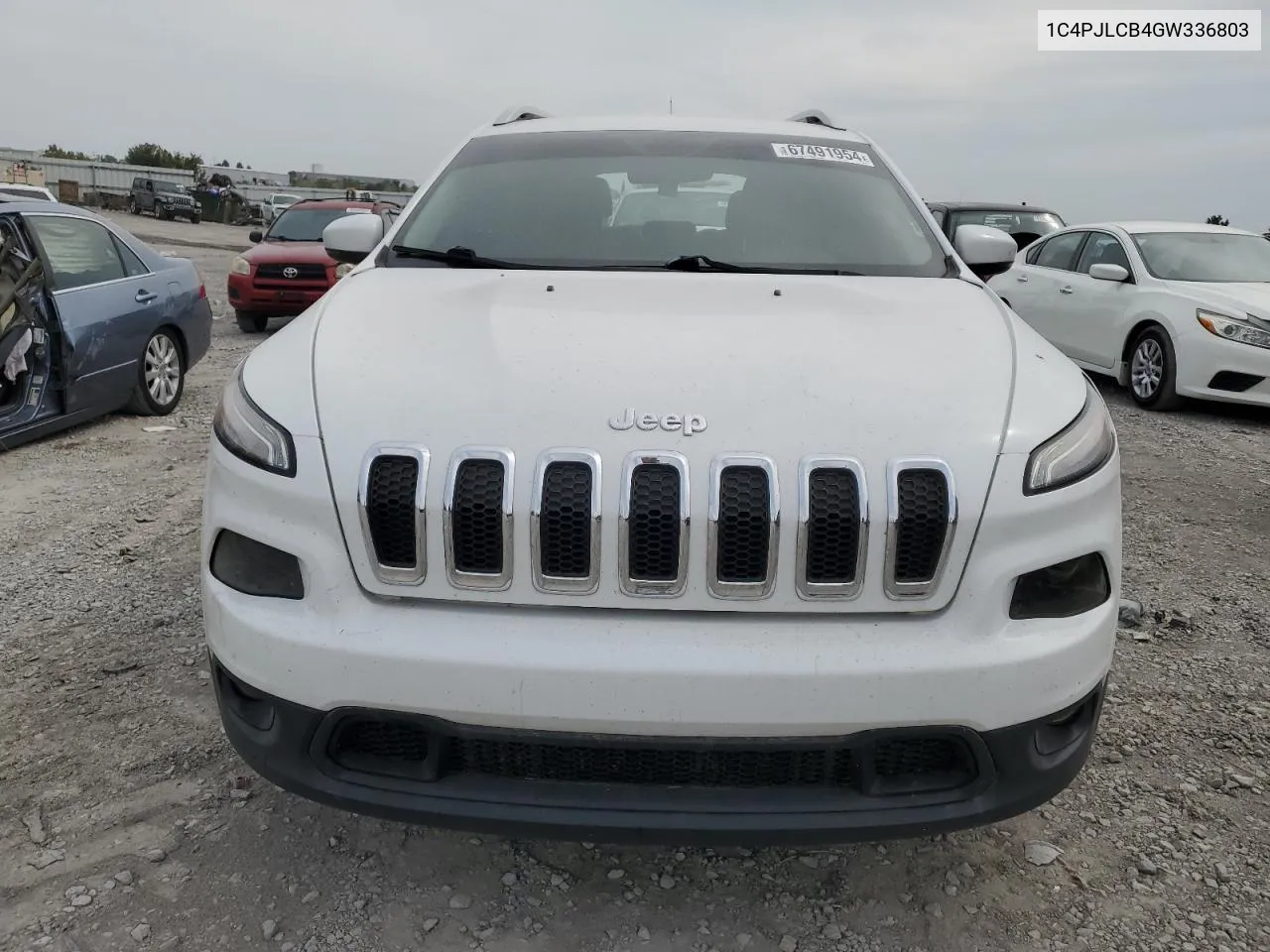 2016 Jeep Cherokee Latitude VIN: 1C4PJLCB4GW336803 Lot: 67491954