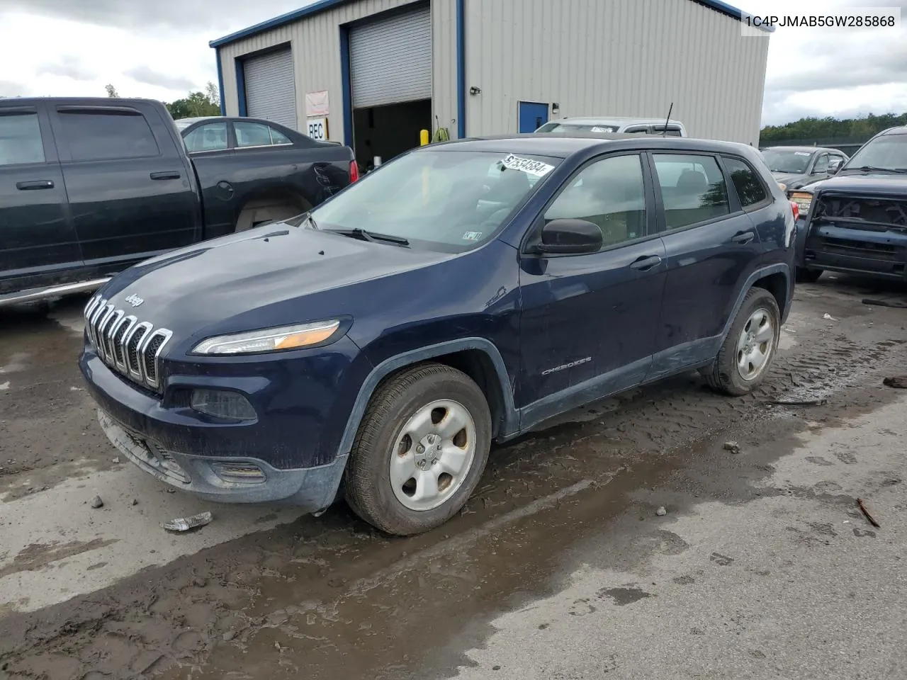 2016 Jeep Cherokee Sport VIN: 1C4PJMAB5GW285868 Lot: 67534584