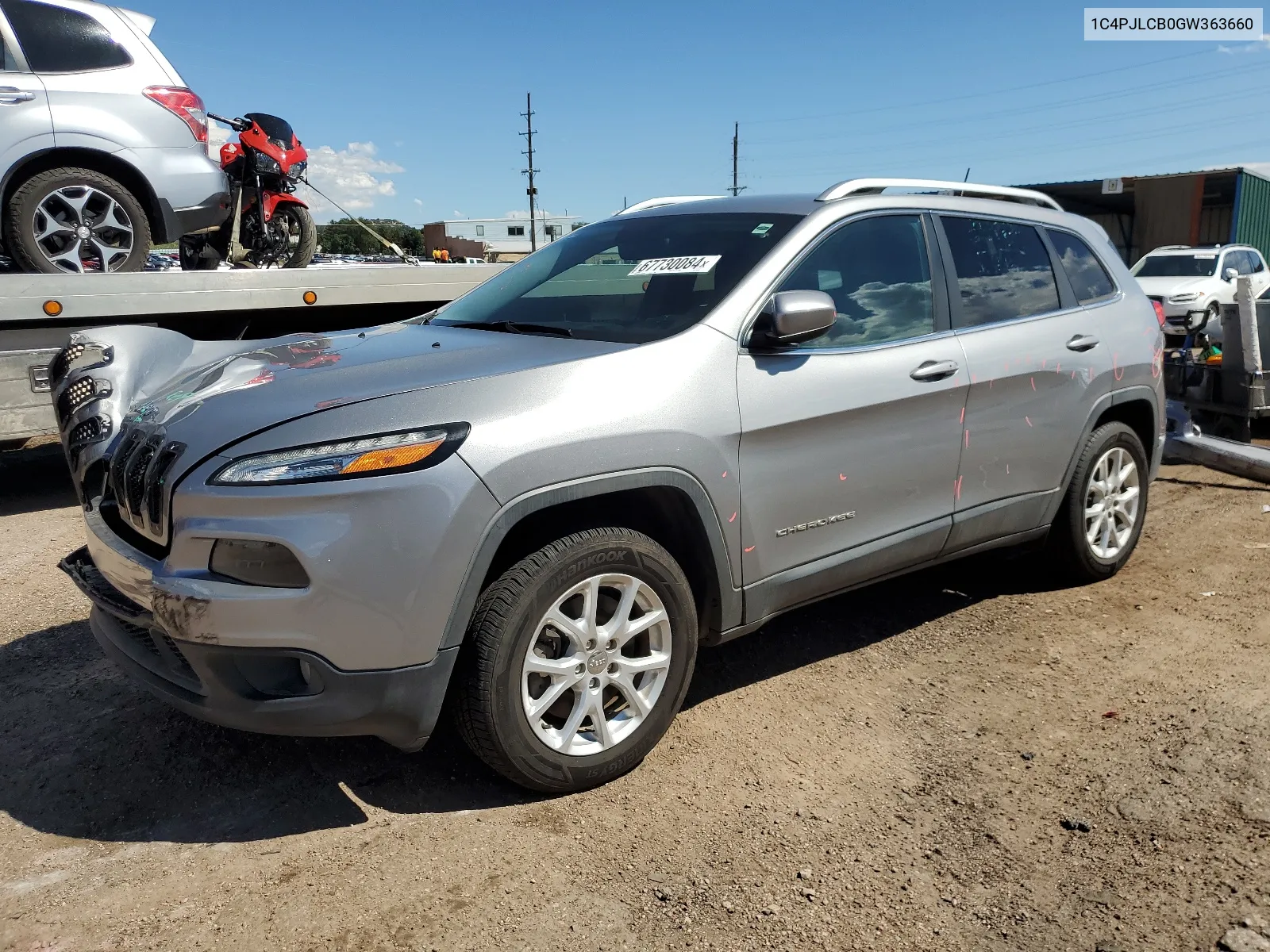 2016 Jeep Cherokee Latitude VIN: 1C4PJLCB0GW363660 Lot: 67730084