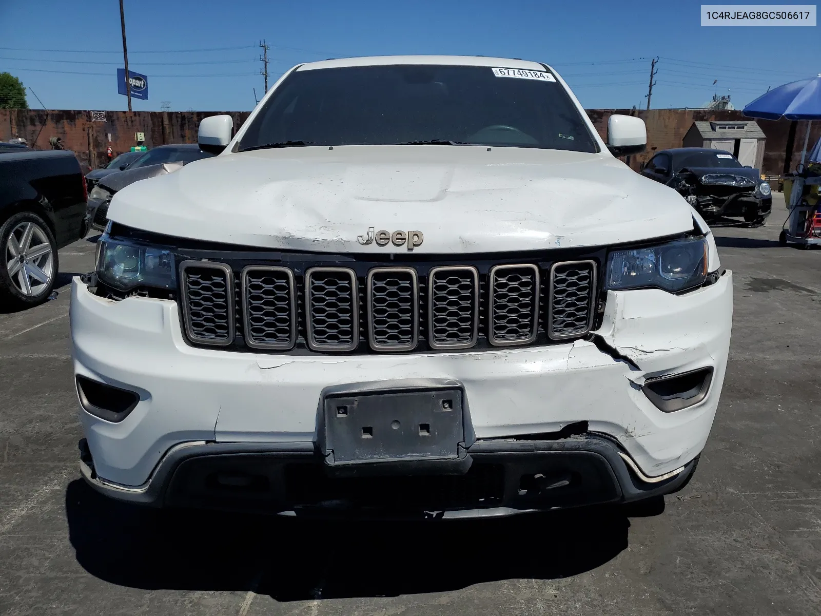 2016 Jeep Grand Cherokee Laredo VIN: 1C4RJEAG8GC506617 Lot: 67749184