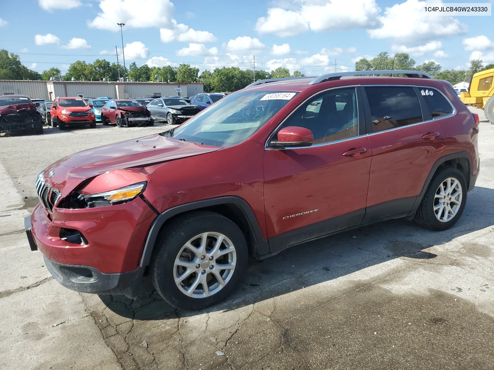 2016 Jeep Cherokee Latitude VIN: 1C4PJLCB4GW243330 Lot: 68088184