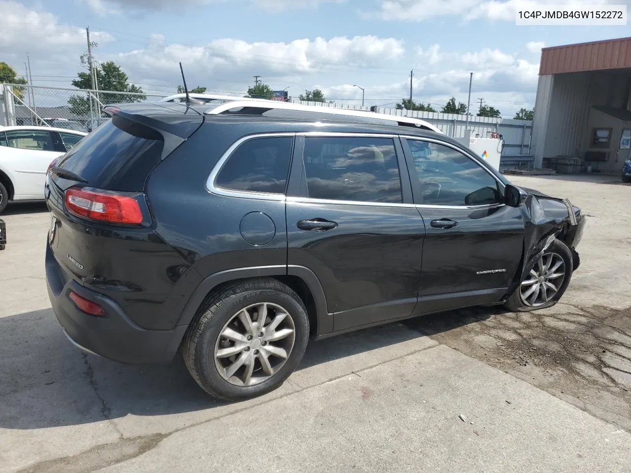 1C4PJMDB4GW152272 2016 Jeep Cherokee Limited