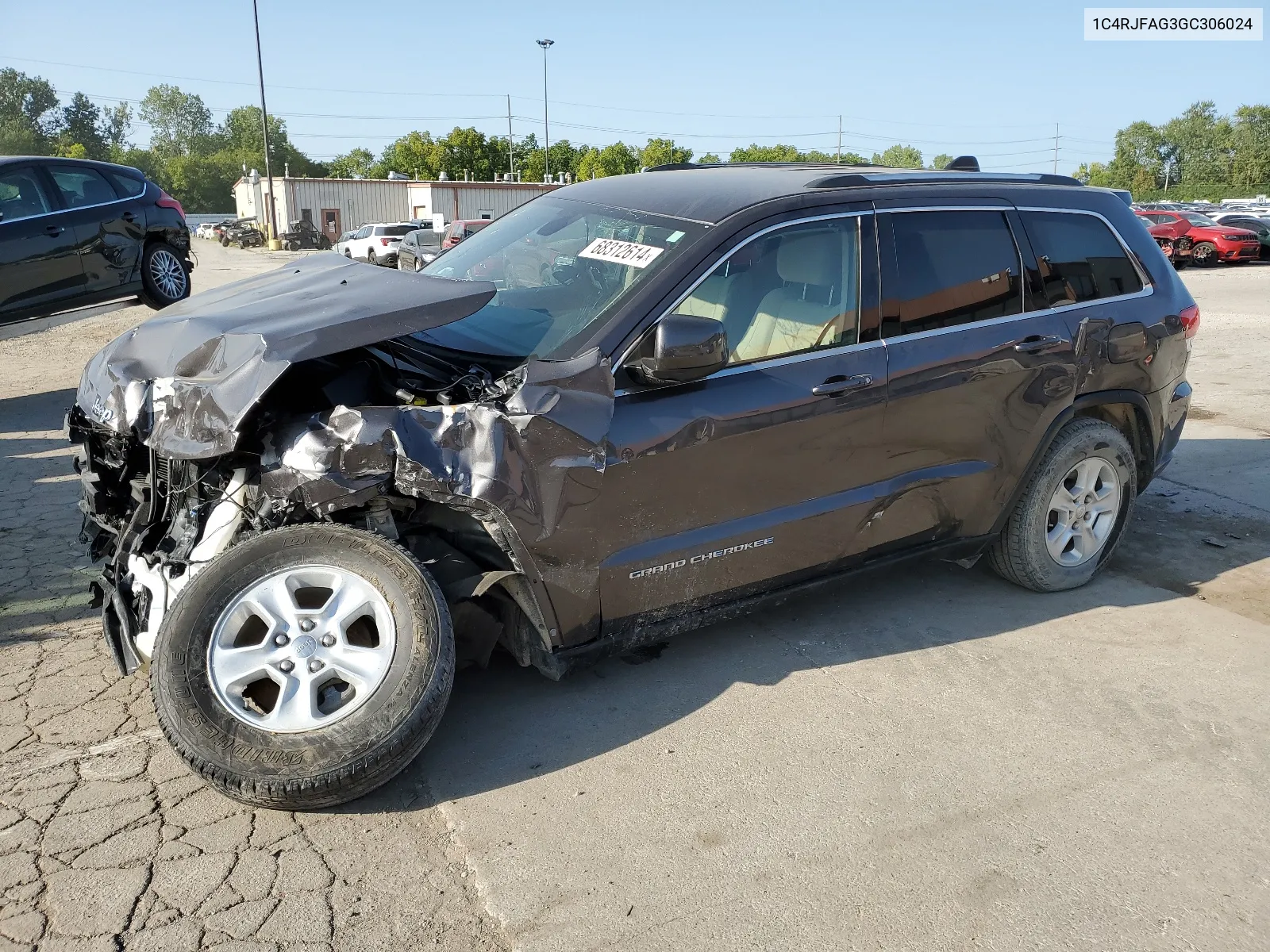 2016 Jeep Grand Cherokee Laredo VIN: 1C4RJFAG3GC306024 Lot: 68312614