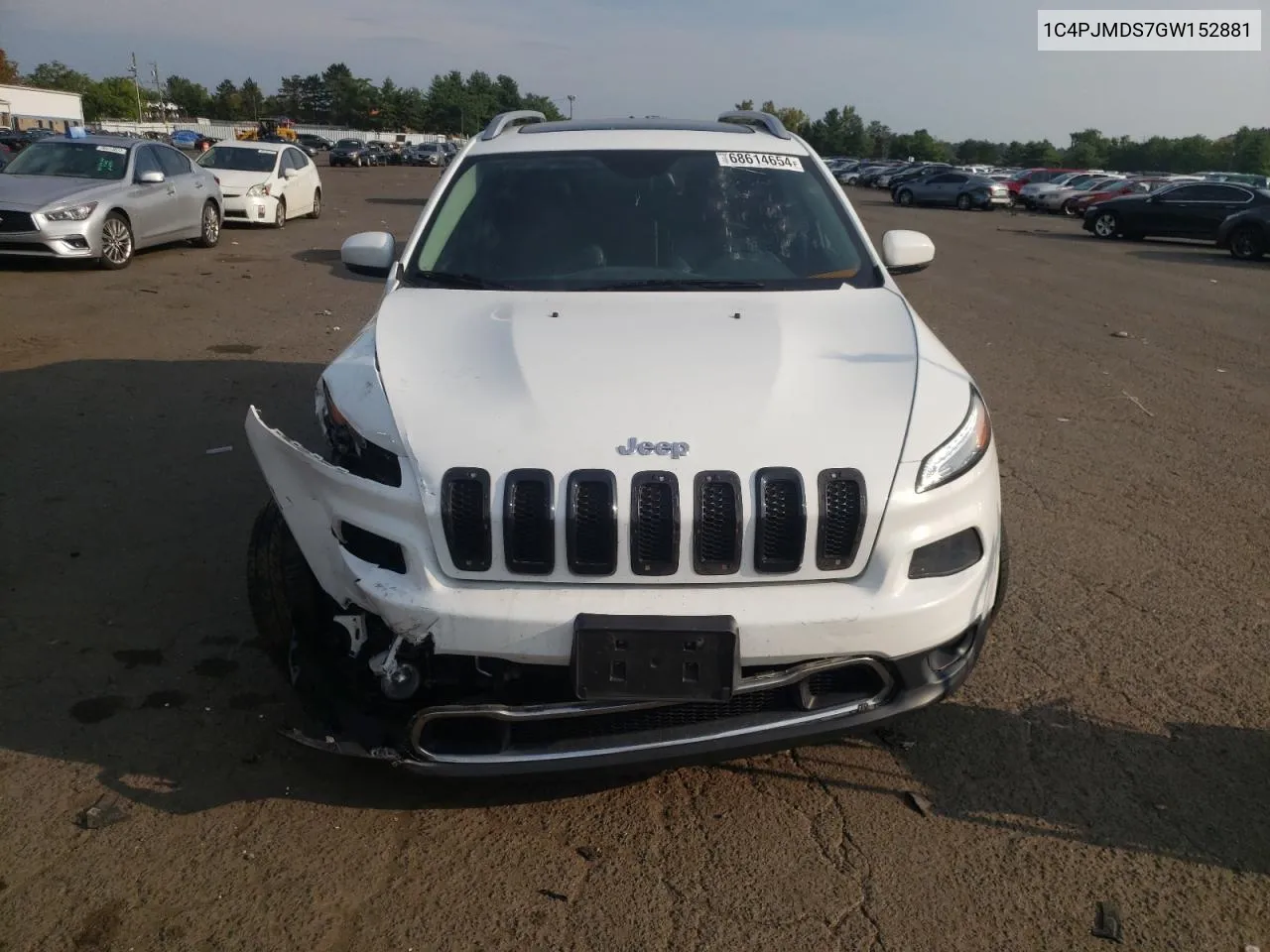 2016 Jeep Cherokee Limited VIN: 1C4PJMDS7GW152881 Lot: 68614654