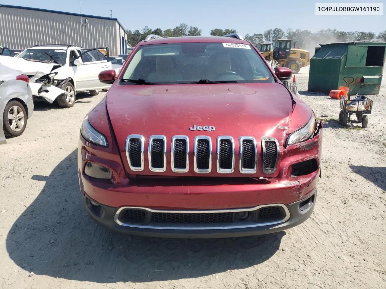 2016 Jeep Cherokee Limited VIN: 1C4PJLDB0GW161190 Lot: 68823514