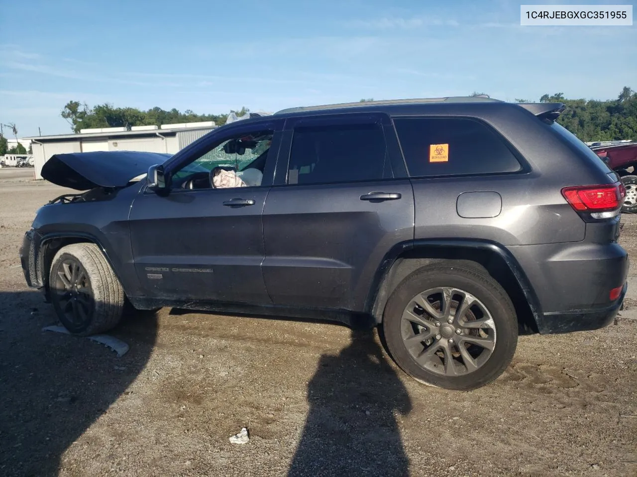 2016 Jeep Grand Cherokee Limited VIN: 1C4RJEBGXGC351955 Lot: 69061874